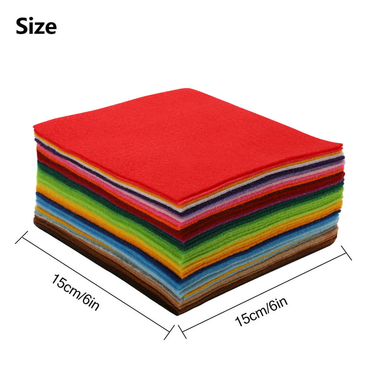 42PCS Colored Felt Fabric Sheets, 6 x 6 inches Macdori Craft Felt