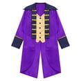 thumbnail image 3 of Kaerm Manteau Prince Médiéval pour Enfants Garçons Révolutionnaire Guerre Manches Longues Queue-de-Pie Victorienne Blazers Manteau de Magicien Spectacle Violet 16, 3 of 6