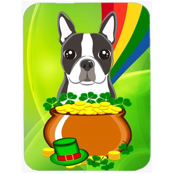 Boston Terrier St. Patricks Day Mouse Pad, Hot Pad or Trivet