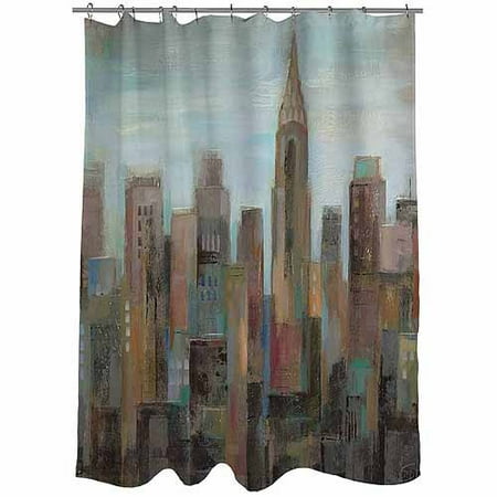 Thumbprintz Cityscape at Dawn Shower Curtain