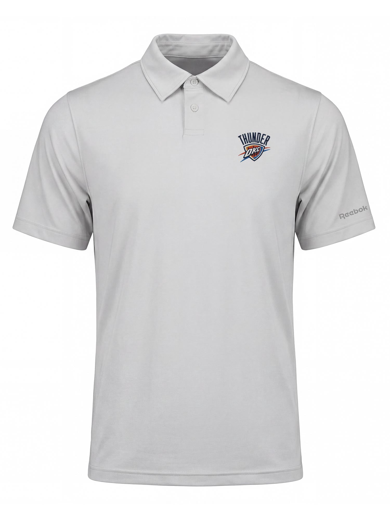 Oklahoma City Thunder Reebok Mens Gray Short Sleeve Polo Shirt