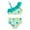 Mint Green, variant on REDARER Toddler Girls 2-Piece Bikini Set: Colorful Dinosaur Print, One-Shoulder Ruffled Trim – Playful Summer Beach Bathing Swimwear,18-24 Months