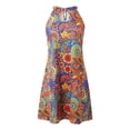 thumbnail image 3 of WILLBEST Elegante Vestido Casual de Mujer para Diversas Ocasiones, para Uso Diario y Vacaciones, Favorecedor Diseño de Hombros Descubiertos con Estampados de Moda. 97 Grande​​, 3 of 3