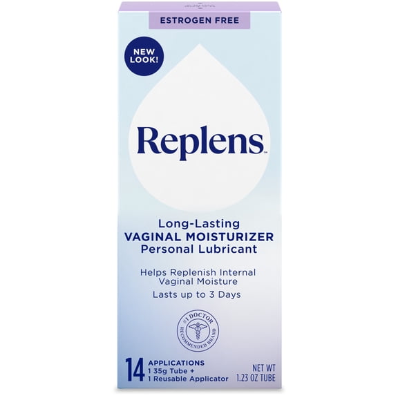 Replens Long Lasting Vaginal Moisturizer with Reusable Applicator, 14 Applications