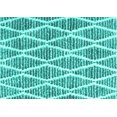 thumbnail image 1 of Ahgly Company Indoor Rectangle Trellis Turquoise Blue Modern Area Rugs, 2' x 5', 1 of 4