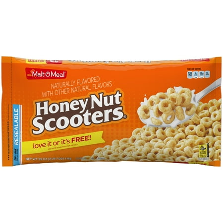 (2 Pack) Malt-O-Meal Breakfast Cereal, Honey Nut Scooters, 39