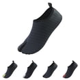 thumbnail image 4 of AUDeals Men's Water Shoes, Quick Dry Stretch Mesh Aqua Sneakers with Split Toe Design for Swimming, Diving and Beach Use (Black, 12.5), 4 of 4