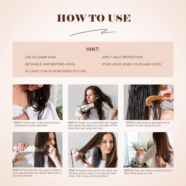 ＭINI ＨAIR STYLINＧ ＨOTBRUSＨ＊ダフニnano Travel Blow Dryer Brush in one, Mini Hot Air Brush, Hair Trends