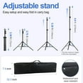 thumbnail image 4 of HVKDIEB Adjustable Background Stand, 8ft Height x 10ft Wide Adjustable Photo Video Backdrop Stand with Carry Bag, Clamps for Wedding Party Stage Decoration,Black,1 set, 4 of 7