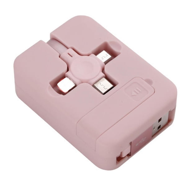 3 en 1 cable de carga con el tipo cable de datos micro del cargador USB del relámpago 8pin de C del soporte del teléfono