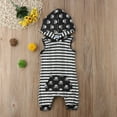 thumbnail image 2 of GXFC Infant Boys Fall Summer Sleeveless Hooded Romper Baby Boy Stripe Skull Print Pockets Hooded Bodysuit Kids One-Piece 0-24M, 2 of 8
