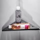 thumbnail image 5 of Inteprter Estante de acero inoxidable para baño, estante de almacenamiento antioxidante montado en la pared de esquina de una sola capa, Accesorios de baño Gemalte schwarze Streifen, 5 of 6