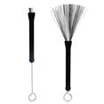 thumbnail image 4 of Juego De Baquetas De Tambor Cepillos De Alambre De Tambor Cepillos Retráctiles Varillas Rojas Bolsa De Almacenamiento De Baquetas De Tambor Para Amantes De La Música Acústica De Jazz Yuarrent EL010451-00, 4 of 6