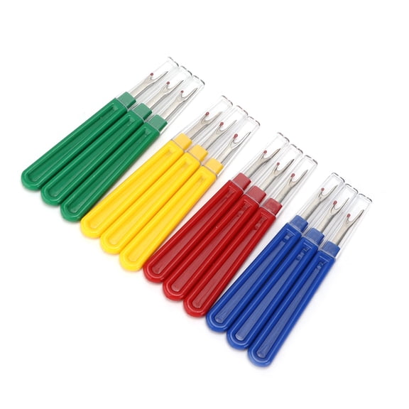 Brrnoo 12Pcs Seam Ripper Colorful Ergonomic Stainless Handy Handles Thread Remover for Sewing Embroidery Quilting,Stitch Remover Tool,Thread Remover