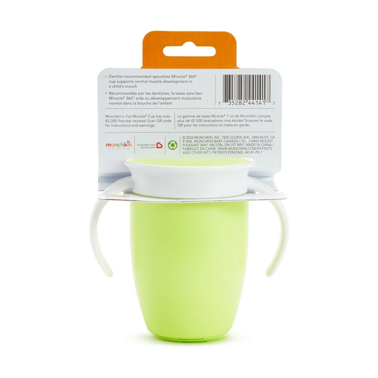 Munchkin Miracle 360 Trainer Cup 7 Ounce 1-Pack - Green