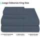 thumbnail image 2 of Sabanas Lisas Ubbe, Tamaño King Size, Color Azul Clásico, 4 Piezas, 2 of 7