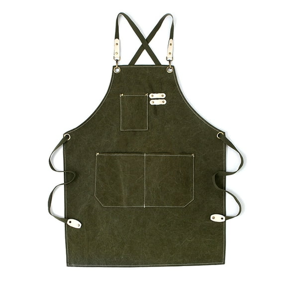 Reheyre Detachable Anti-Wrinkle Polyester Cotton Kitchen Apron - Clear Printing Pattern - Cooking Bib - for Cleaning