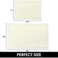 thumbnail image 3 of 2 Pieces Bathroom Rugs, Non Slip Absorbent Velvety-Soft Butter Chenille Bath Mat Set (Ivory/Cream), 3 of 6
