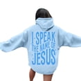 thumbnail image 2 of Christian Hoodies for Women 2025 I Speak The Name Of Jesus Hoodie with Pockets Hooded Sweatshirt Women Pullover, 2 of 6