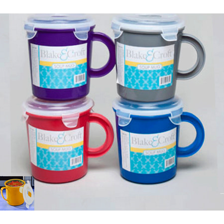 6 BPA Free Travel Mug Coffee Soup 23 Oz Take Out Food Container Microwave Safe (Best Microwave Safe Coffee Travel Mug)