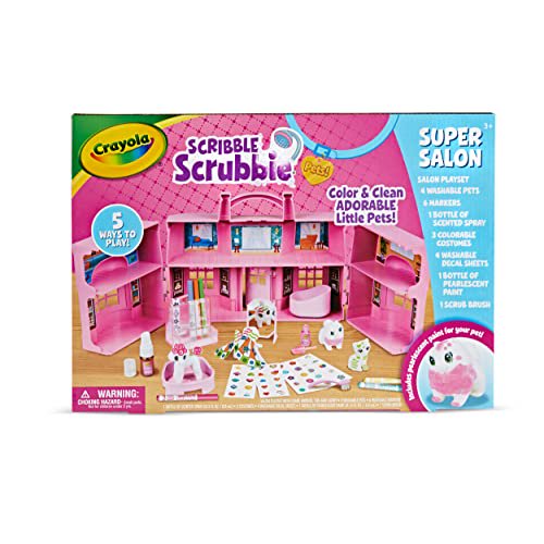 Crayola Scribble Scrubbie Pets Super Salon, Color, Pintura y más