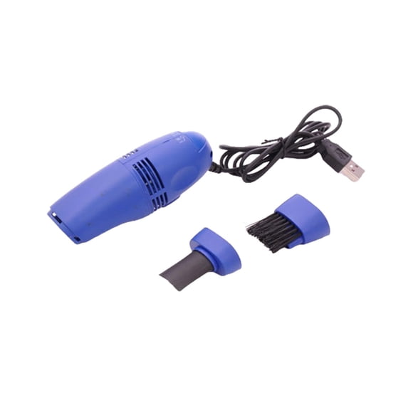 Bearachild Mini teclado USB Herramienta de limpieza Juego de cepillos de mano con luz Ajustable Vacío Eliminador de polvo Oficina para computadora Suministros de limpieza para el hogar Azul Bearachild HA025590-02