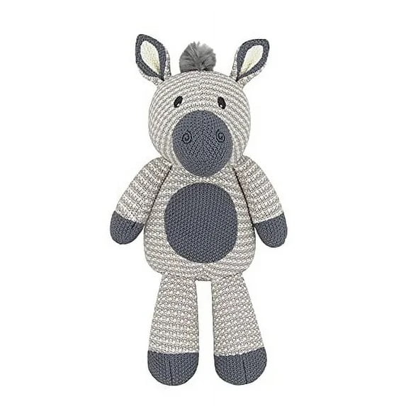 Living Textiles Baby Whimsical Knit Toy - Zac Zebra | Premium 100
