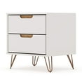 thumbnail image 2 of Manhattan Comfort Rockefeller Modern Home 2 Drawer Nightstand Drawer, Off White, 2 of 8