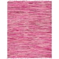 thumbnail image 3 of Unique Loom Chindi Cotton Collection Area Rug - Striped (9' x 12' Rectangle Pink/Burgundy), 3 of 6