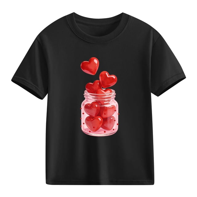 hengsof T-Shirt Graphique à Manches Courtes Imprimé pour Enfants