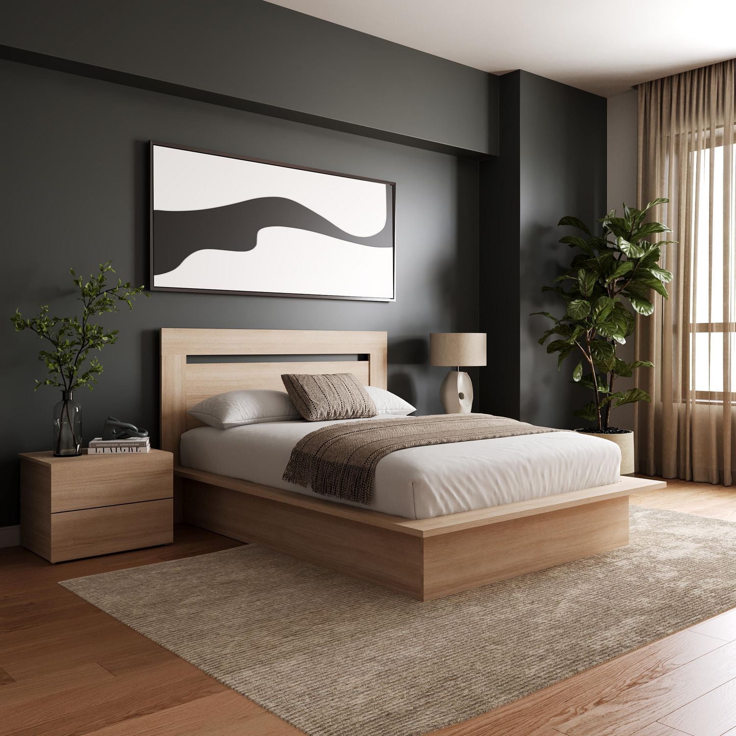 Nexera Malibu Ensemble de chambre à coucher 4 pièces