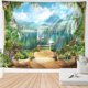 thumbnail image 2 of Tapiz decorativo con estampado digital de paisaje de resort jihf, fondo de tela para colgar, 2 of 4