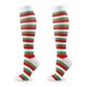 thumbnail image 1 of Medias de compresión navideñas para hombre y mujer, calcetines coloridos con dibujo de Papá Noel, copo de nieve, estampado de alces, calcetines hasta la rodilla para lactancia, 1 of 5