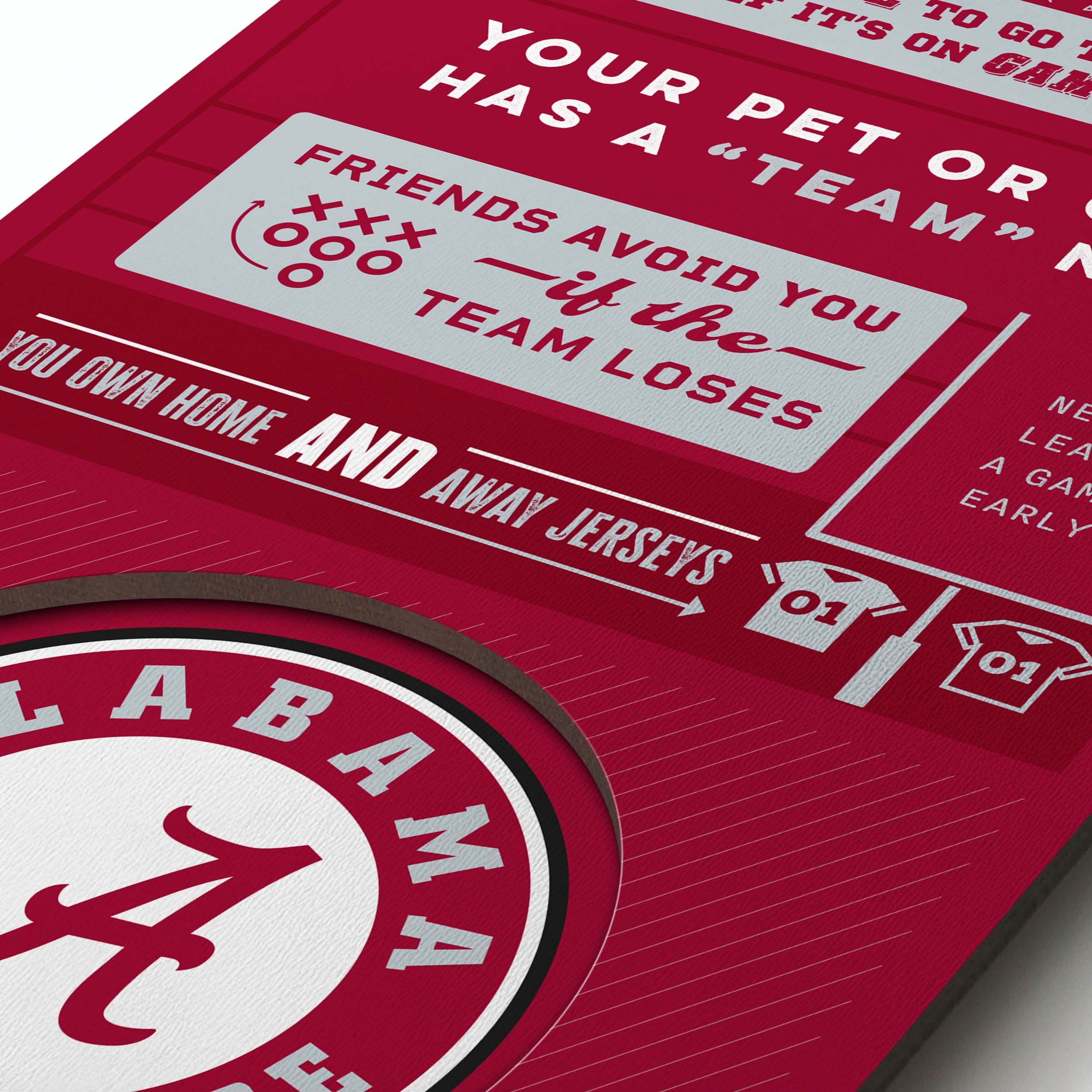 YouTheFan NCAA Alabama Crimson Tide 3D Top 10 Wall Art