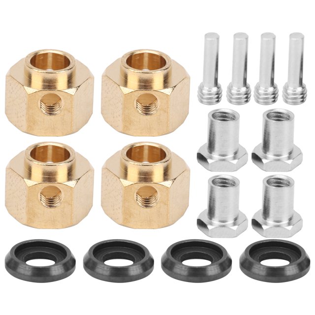 4pcs Brass Combiner, Fine Workmanship Wheel Hub Hex Adapter, RC Accessories For RC Car T-RX4 TRX6 1/10 RC Car 1/10 RC Car Brass