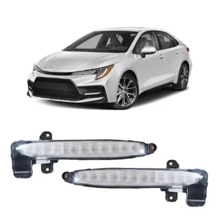 For 20-22 Toyota Corolla SE XSE Bumper Driving Fog Lights Double Color DRL LED