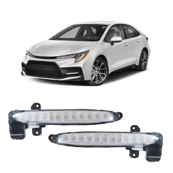 For 20-22 Toyota Corolla SE XSE Bumper Driving Fog Lights Double Color DRL LED