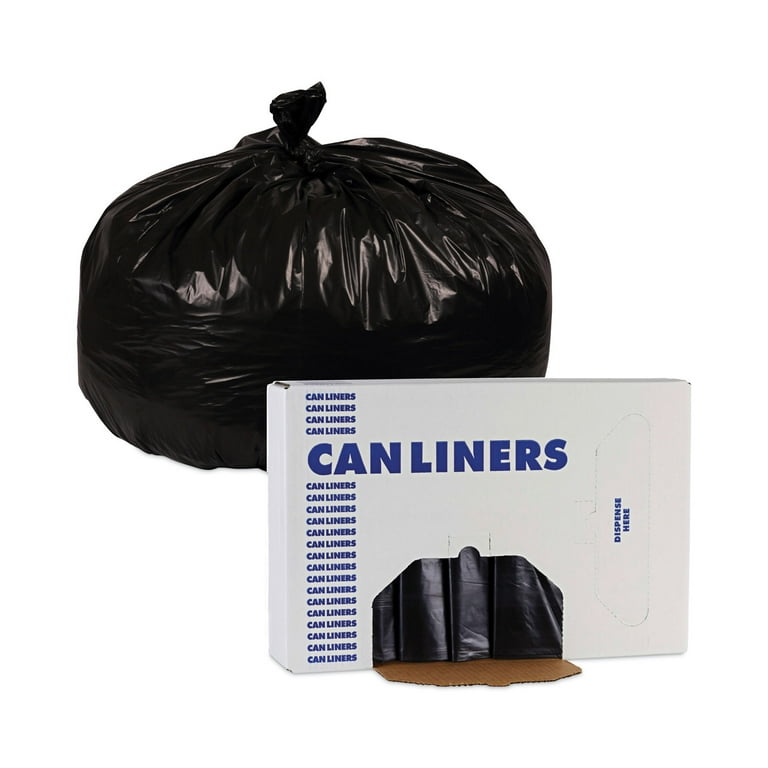 Linear Low Density Industrial Can Liners, 60 gal, 1.7 mil, 38 x 58, Black, 100/Carton Linear Low Density Industrial Can Liners, 60 gal, 1.7 mil, 38 x 58, Black, 100/Carton