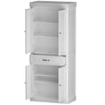 thumbnail image 6 of MONSLIPA Kitchen Pantry with Shutter Door, 71.6" Tall Storage Cabinet with Adjustable Shelves and Drawer, White, 6 of 7