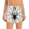 thumbnail image 2 of Balery Spiders On The Web 1 Pantalones cortos deportivos para mujer con forro y dos bolsillos, elásticos, para entrenamiento, gimnasio, yoga-Large, 2 of 7