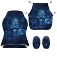 thumbnail image 4 of Whosucclay Skull Galaxy Print Gaming Chair Slipcovers, Stretchable Office Chair Cover 4 Pcs Computer Desk Chairs Covers with Armrest Covers, Rotating Armchair Protector Cover, 4 of 8