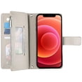 thumbnail image 4 of Funda cartera GANGXUN para iPhone 12 Pro Max , cuero PU con tarjetero, cremallera, correa de mano, soporte y protección 605°, 4 of 6