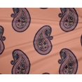thumbnail image 4 of oneOone Polyester Lycra Fabric Paisley Block Printed Fabric 1 Yard 56 Inch Wide, 4 of 4