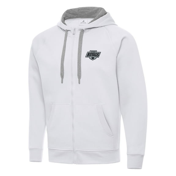 Men's Antigua White Los Angeles Kings Big & Tall Victory Full-Zip Hoodie
