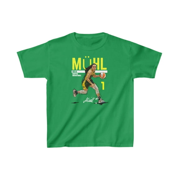 Seattle Nika Muhl #1 Cartoon Women Basketball Kids Cotton Tee