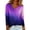 Dark Purple, variant on Women Long Sleeve Shirt 2026 Tie Dye Oversized Casual Shirts Spring Cowl Neck Loose Fit Pullover Tops Dressy Fashion T Shirts Light Purple 2XL