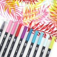 thumbnail image 1 of Tombow Dual Brush Markers 10/Pkg-Tropical, 1 of 16