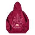thumbnail image 5 of Women Sweatshirts Sunset Hoodie for Women | Beach Cozy Oversized Sweatshirt for Coastal and Surf Style Red S, 5 of 5