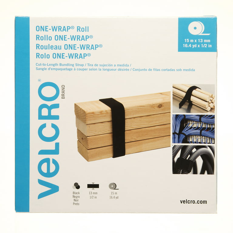 5 PACK - VELCRO Brand ONE-WRAP Double-Sided, Self Gripping 1” x 11