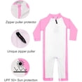 thumbnail image 5 of weVSwe Toddle Girls Swimsuits With Sun Hat 0-3Years - UPF 50+ Sun Protection Baby Rash Guard Swimswear, 5 of 5